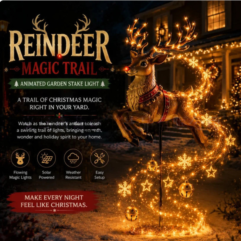 Outdoor Lighting Pathway - Güneş Enerjili LED Noel Baba Kızakları,