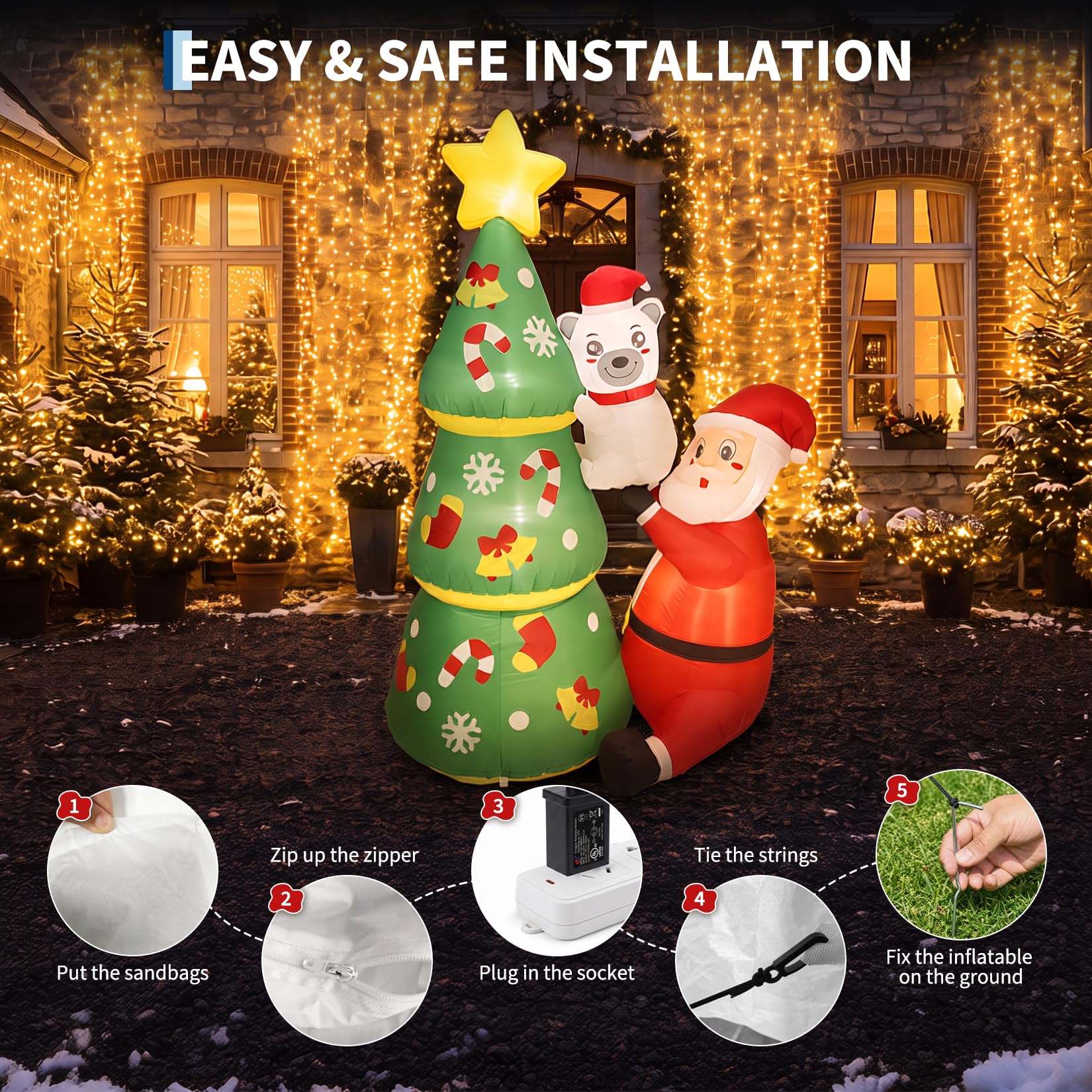 6 ft (1,8 metre) yüksekliğinde - Outdoor Lighting Effects incelemesi ve fiyatı