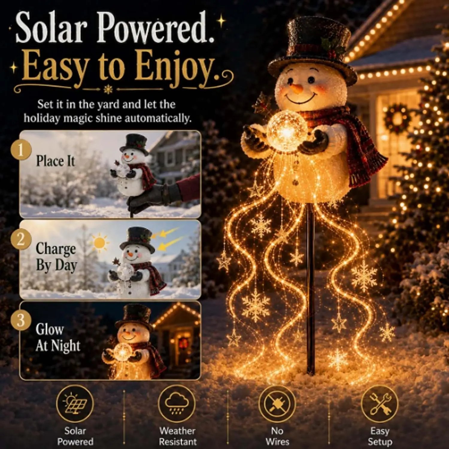 Dış Mekan Reçine Kar Adamı Noe - Outdoor Lighting Pathway incelemesi ve fiyatı